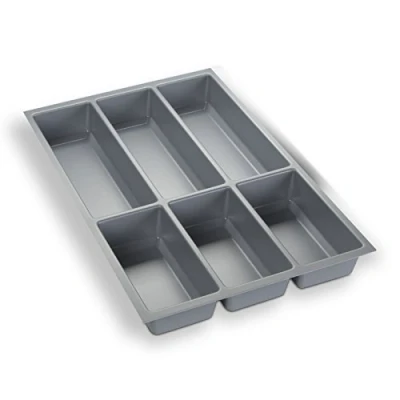Immagine di ORGA BOX Vassoio Portaposate Grigio Argentato Cassetto di 40 cm ad Esempio Nobilia a Partire da 2013 (473,5 x 294 mm) per Posate III
