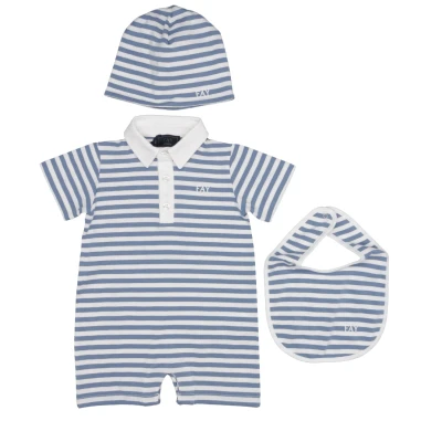 Immagine di Fay completo bianco/azzurro neonato in bambù