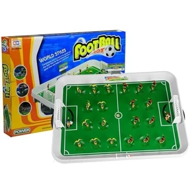 Immagine di calcio a molla calcetto da tavolo balilla per bambini completo con accessori
