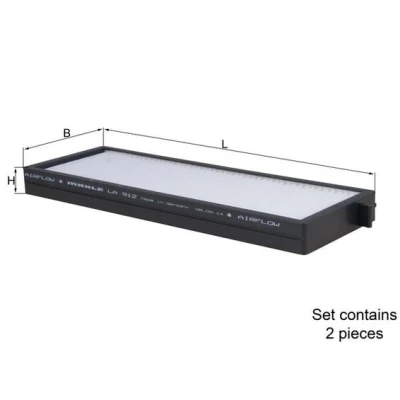 Immagine di MAHLE ORIGINAL LA 912/S Filtro abitacolo particellare 250,5 86 19,9 HYUNDAI: i20 I Hatchback