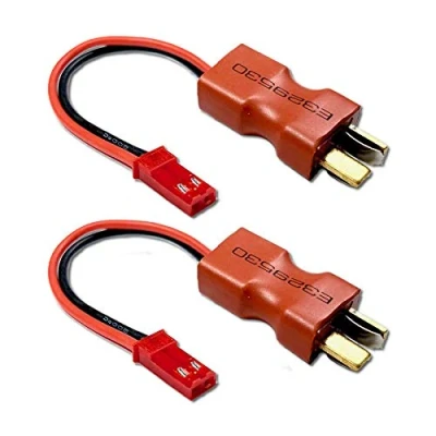 Immagine di VUNIVERSUM 2 adattatori Premium T Dean maschio a femmina con alimentazione JST BEC per batteria Lipo cavo adattatore ad alta corrente di Mr.Stecker Modellbau®