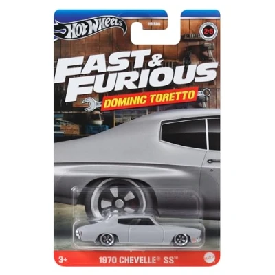 Immagine di Hot Wheels Fast And Furious Dominic Toretto Auto 1970 Chevelle SS Modellino Die Cast Scala 1:64 Lunghezza 7cm HRW49