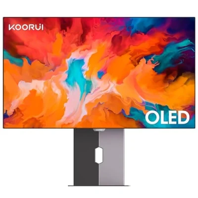 Immagine di KOORUI 27 Pollici OLED Gaming Monitor, 1440P 240Hz 0.03ms PC 90W Type C Charge, DCI P3 Slim Screen, HDMI 2.0, DisplayPort 1.4, USB 3.1, 100 * 100mm VESA, Nero, 27E8QK