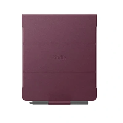 Immagine di Custodia in pelle per Amazon Kindle Scribe, con copertina pieghevole e aggancio magnetico Compatibile solo Scribe design leggero sottile Viola scuro