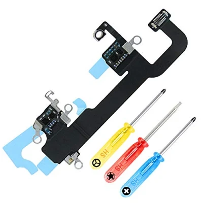 Immagine di MMOBIEL Antenna WiFi WLAN connessione Cavo Flex Compatibile con iPhone XS 5.8 Pollici incl. cacciaviti