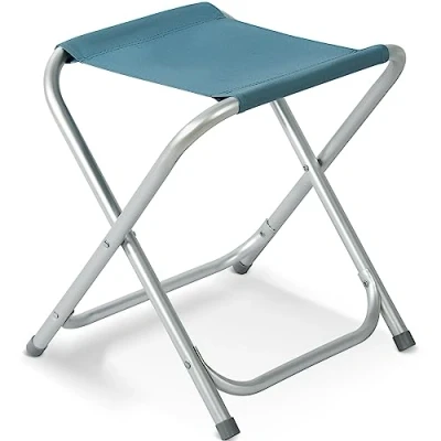 Immagine di Homecall Sgabello pieghevole da campeggio in alluminio colore blu