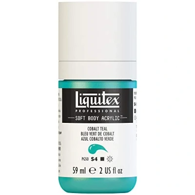 Immagine di LIQUITEX 8870347 Vernice acrilica professionale Soft Body consistenza ricca e opaca, altamente pigmentata, resistente alla luce all&#039;invecchiamento, 59 ml Verde di cobalto chiaro