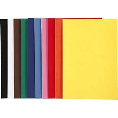 Immagine di Carta Velour A4 21x30 cm 140 gr Vari colori, 10 fogli.