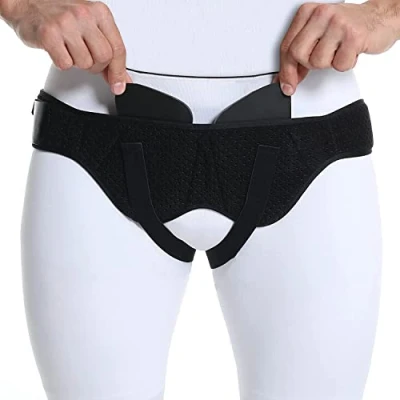 Immagine di Cintura per ernia inguinale uomo. Mutande Slip uomo fascia uomo: regolabile. Cinto 2 cuscinetti di compressione. (M)