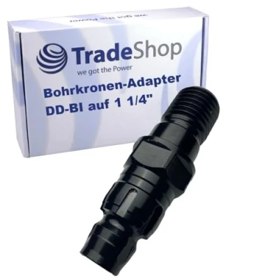Immagine di Trade Shop Adattatore per corona di trapano DD BI su 1 1/4&quot; UNC AG con punte diamantate R 1/2&quot; IG compatibile Hilti DD100 DD110 W DD120 DD130 DD150 U