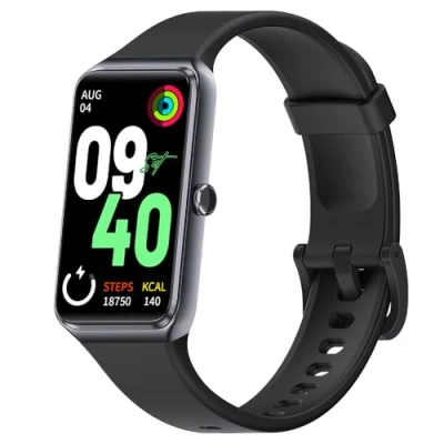 Immagine di Orologio Smartwatch Donna Uomo, 1,47’’ Display Fitness Tracker, Pressione Sanguigna, Contapassi Polso Monitoraggio Della Frequenza Cardiaca, Smart Band Compatibile con Android e iOS (nero)