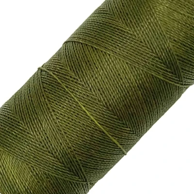 Immagine di LINHASITA, Rocchetto di Filo Cerato, 100 g, 360 m, 0,5 mm Spessore, in Poliestere, per macramé, 30 Colori Verde Militare
