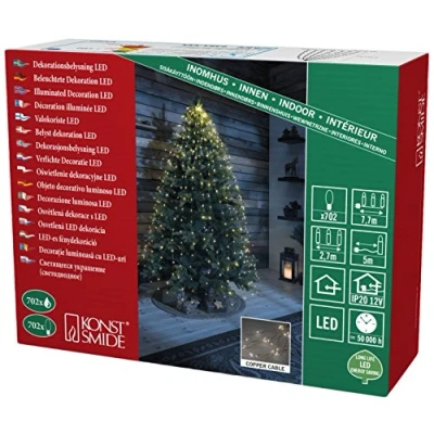 Immagine di Konstsmide 6383 160 Orpelli a LED Gocce Bianco caldo (monocolore) Trasparente