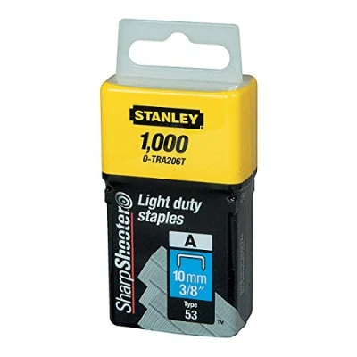 Immagine di Graffette di tipo A 10mm 1000 pz. 1 STANLEY TRA206T