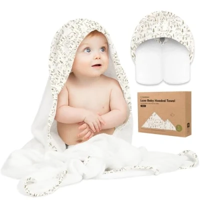 Immagine di KeaBabies Asciugamano con cappuccio per neonati Asciugamani in bambù bambini, ragazze, bambini piccoli, Extra assorbente e morbido bagno (Wildwood)