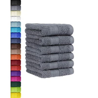 Immagine di Set di 6 asciugamani per ospiti in diversi colori, 100% cotone, 30 x 50 cm, antracite