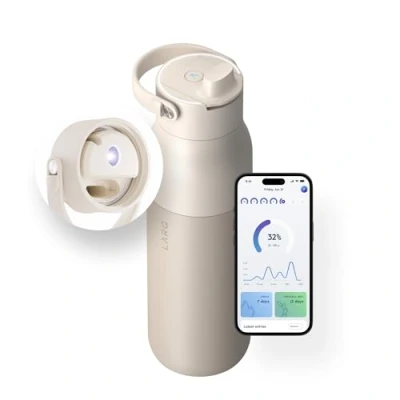 Immagine di LARQ Bottle PureVis 2 1L Auto pulente UV App monitoraggio idratazione, bottiglia isolante in acciaio inox Riutilizzabile, ideale per viaggi, garanzia anni, Mojave Dune