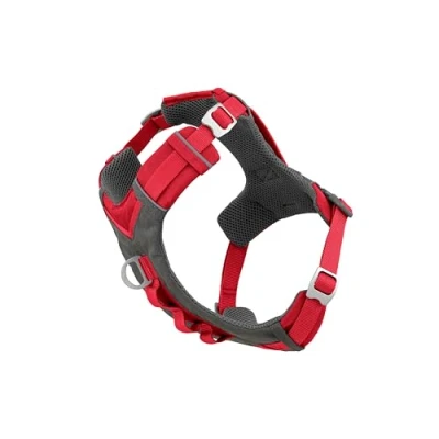 Immagine di Kurgo Journey Air Pettorina Cane Riflettente per Running, Camminate ed Hiking, Collare Stile Viaggio Rosso, L