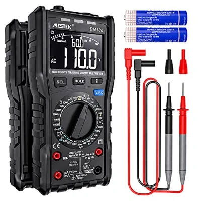Immagine di Multimetro Digitale Tester di Tensione MESTEK AC DC Corrente Anti bruciatura Con Inversa VA NCV VFC Amp Volt Ohm Hz Diodo Resistenza Frequenza Capacitanza 9999 Conteggi