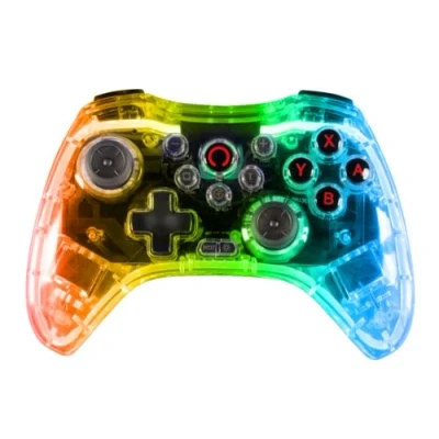 Immagine di Konix Controller wireless Crystal per Switch, Switch OLED, PC Autonomia 10 h Bluetooth 5.0 EDR Vibrazione Illuminazione LED RGB regolabile