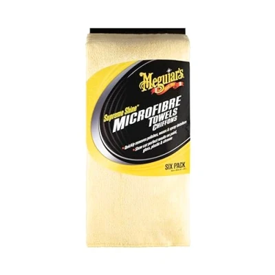 Immagine di MEGUIAR&#039;S X2035EU Panno in Microfibra Supreme, Confezione Risparmio da 6, Giallo