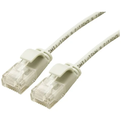 Immagine di Roline 21.15.3907 RJ45 cavo di rete, patch CAT 6A U/UTP 5.00 m Grigio non schermato, Privo alogeni, Ritardante fiamma 1 pz.