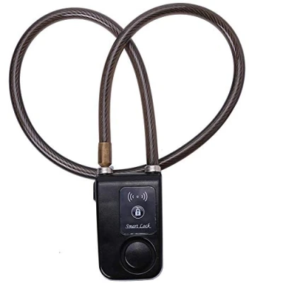 Immagine di Lock, Controllo APP Bluetooth Smart Lock Antifurto Blocco catena con allarme 105dB per iOS e Android, biciclette, moto, cancelli(Nero)