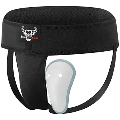 Immagine di Boxe inguine Guardia Coppa Uomini Assorbente Il sudore Ventilato Regolabile Sparring Protector Jockstrap Taekwondo Karate Allenamento Biancheria intima Jiu Jitsu BJJ Protezione Kickboxing