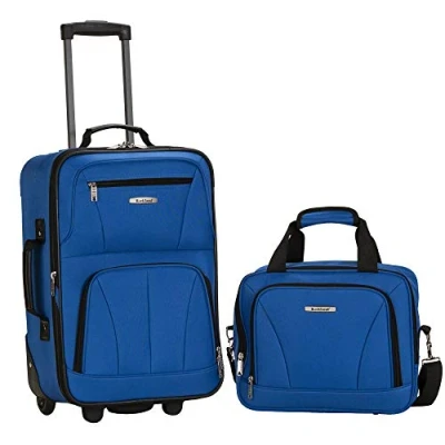Immagine di Rockland Set di valigie verticali Softside moda, Blu, Taglia unica, moda