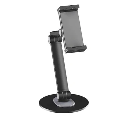 Immagine di conecto supporto per tablet, ruotabile a 360, tablet da 4,7&quot; 12,9&quot;, caricabile fino 1 kg, cuscinetto in silicone, nero