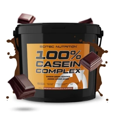 Immagine di Scitec Nutrition 100% Casein Complex Complesso a base di caseina micellare con L glutammina, taurina ed enzimi vegetali, 5 kg, Cioccolato belga