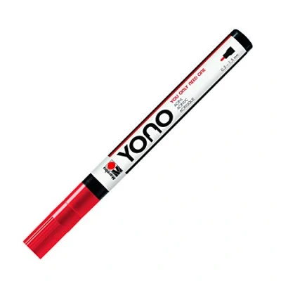 Immagine di Marabu 12400101125 YONO, penna acrilica versatile con punta rotonda giapponese, resistente alla luce e impermeabile, per quasi tutte le superfici, 0,5 1,5 mm