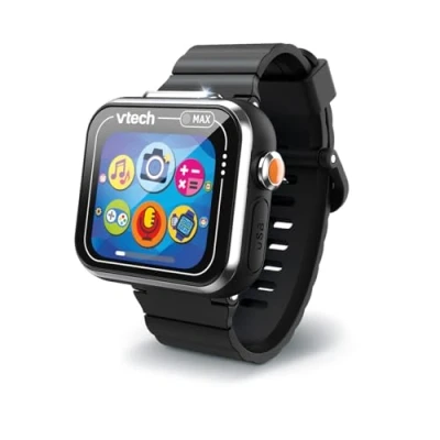 Immagine di VTech Kidizoom Smartwatch MAX Nero, Orologio Intelligente per Bambini, Doppia Fotocamera, Video, Giochi, Touch Screen Orizzontale, Versione ESP, 5.4 x 22.4 1.7 cm