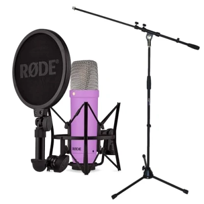 Immagine di Rode NT1 microfono da studio Signature Purple viola + supporto per Keepdrum