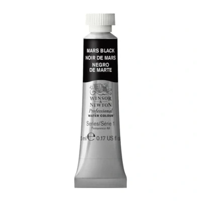 Immagine di Winsor &amp; Newton Professional Vernici ad acquerello, vivaci e resistenti alla luce, pigmenti per artisti, TUBO 5 ML, colore: Nero Di Marte