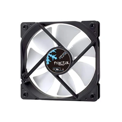 Immagine di Fractal Design Dynamic X2 GP 12 Computer Fan Silent High Airflow 120x120x25 mm 1200RPM FDB Bearings Trip Wire Aerodynamically shaped struts 12v Black/White (Single)