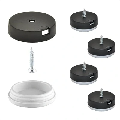 Immagine di WAGNER QuickClick® scivoli per sedie e mobili da avvitare I Set 4x base + vite inserto intercambiabile di plastica HYPER diametro Ø 25 mm Fatto in DE 15809500