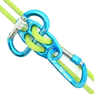 Immagine di Kong. Set per Calate in Corda Doppia. 1 Gi + Oval Screw Argon Screw. Kit Piastrina di Assicurazione e Moschettoni Corde da 8 a 13mm.