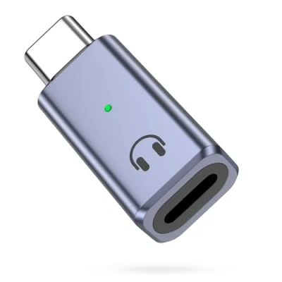 Immagine di MoKo Adattatore Audio da Lightning a USB C con Controllo di Linea, per Cuffie e Auricolari iPhone 15 Pro Max Plus, iPad Air/Pro, non Ricarica, Grigio