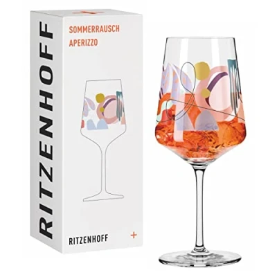 Immagine di Ritzenhoff 2841007 Bicchiere da aperitivo 500 ml, serie Sommerrausch n. 7 con forme colorate Made in Germany