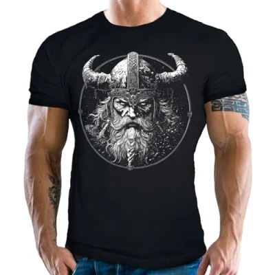 Immagine di Maglietta da uomo per fan vichinghi nordmann celtico: Walhalla is calling, X king, XL