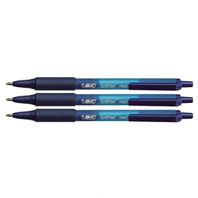 Immagine di Penna a sfera scatto Bic® Soft Feel®, 0,32 mm, colore: blu