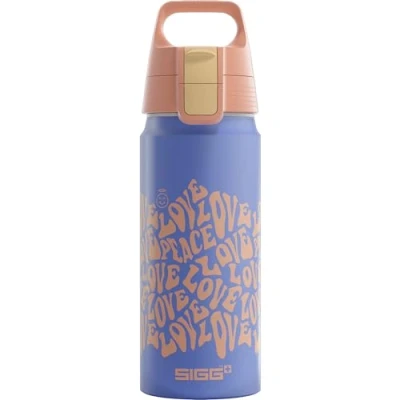 Immagine di Sigg Borraccia Bambini In Alluminio WMB ONE Wave Perfetta Per Bevande Gassate Ermetica Leggera Senza BPA Certificata Climate Neutral Blu 0,6L