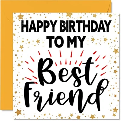 Immagine di Stuff4 Biglietti di compleanno divertenti per amici, migliore amico, biglietto auguri buon amici Bestie, regali 145 mm x mm,