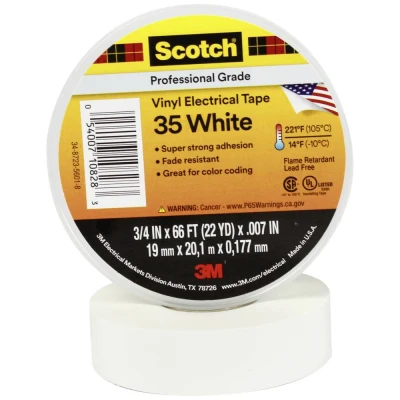 Immagine di Scotch Scotch™ 35 SCOTCH35 19X20WH Nastro isolante Scotch® Bianco (L x L) 20 m 19 mm 1 pz.