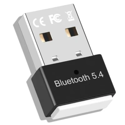 Immagine di Adattatore Bluetooth 5.4 USB per PC, Dongle Stick (EDR &amp; BLE) tramite PC Laptop Desktop Computer, supporta Windows 11/10/8.1/7