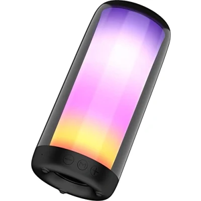 Immagine di Majestic ORION Speaker Bluetooth batteria ricaricabile, Giochi di luci LED a 360, ingressi USB/microSD/AUX IN, Microfono integrato per chiamate in vivavoce, Nero