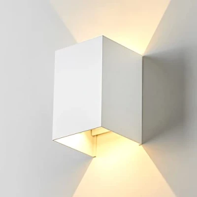 Immagine di Dr.lazy 12W Lampade Da Parete per Esterno/Interni Led, Applique Parete,Up Down Faretto Impermeabile IP65, Lampada Muro Decorazione in Alluminio (Bianco/Bianco Caldo)