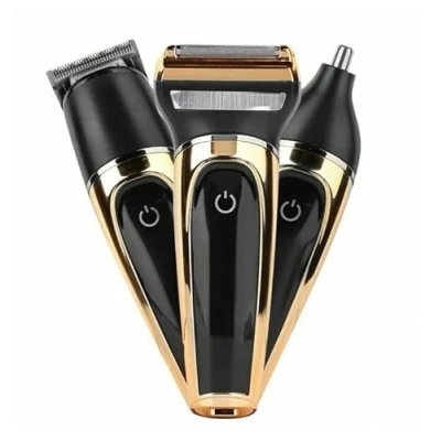 Immagine di Rasoio ricaricabile Gold 3 in 1 Touch da barba con trimmer di precisione Tagliacapelli