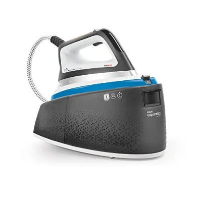 Immagine di Polti Vaporella Instant VI50.40, Ferro da Stiro Generatore di Vapore, Tecnologia Brevettata Steam, Potenza Max 2200 W, Capacità 2 L, 4 Programmi Stiratura, Funzione Eco, Grigio e Blu